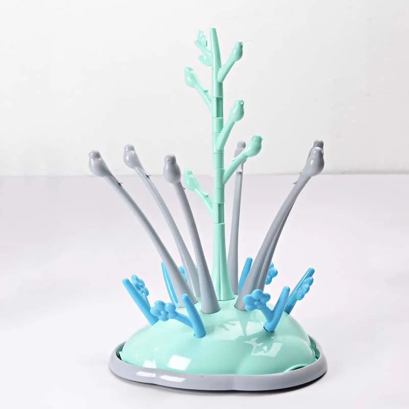 Blue Green Детские бутылочки очистки сушилка Детские держатель бутылки для хранения соска пустышка Поильник многоцелевой стенд - Цвет: Blue Green