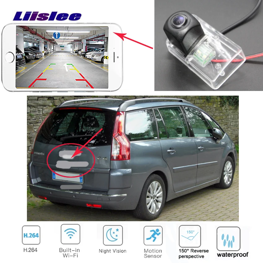 LiisLee беспроводная камера заднего вида для Citroen C3 Picasso Grand C4 MK1 HD ночного видения