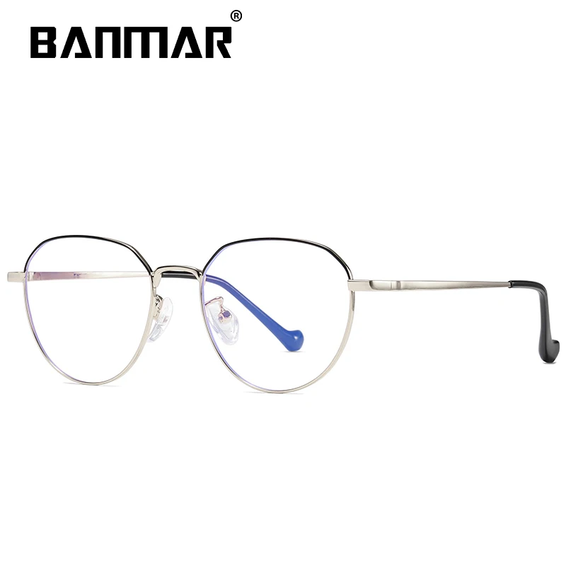 BANMAR, анти-голубые лучи, компьютерные очки, женские, синий светильник, покрытие, игровые очки, мужские, унисекс, Вредный светильник, блокирующие очки, A2103 - Цвет оправы: BLACK SILVER