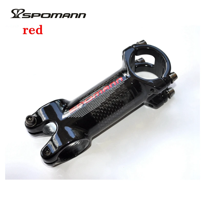 SPOMANN алюминиевый сплав и углеродное волокно велосипедный стебель 3K глянцевый