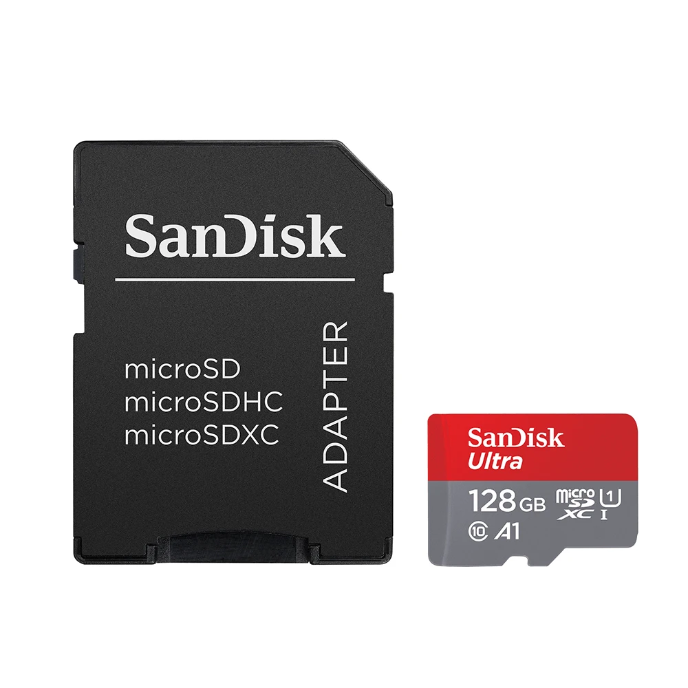 Двойной Флеш накопитель SanDisk Ultra карты памяти microSDXC UHS I micro SD 128 ГБ 100 МБ/с. C10 U1 A1 TF