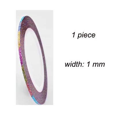 Colorful 1mm Матовая наклейка для ногтей ширина круга 1 2 3 мм цветной дизайн ногтей Наклейка s маникюрный круг самоклеющаяся наклейка s накладные ногти NDL - Цвет: Colorful 1mm