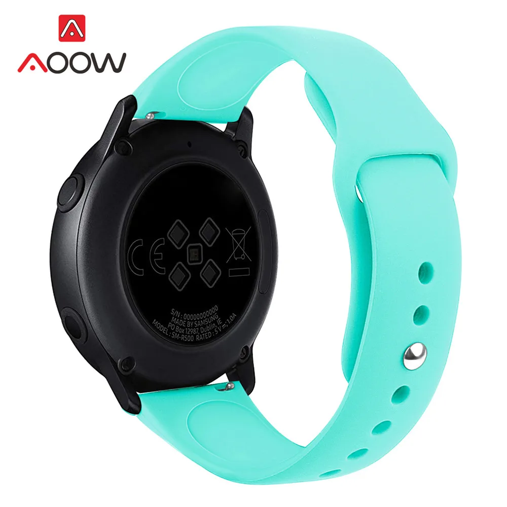 20 мм силиконовый спортивный ремешок для samsung Galaxy Watch Active 42 мм gear Sport S2 Amazfit bip для мужчин и женщин сменный Браслет - Цвет ремешка: Water duck