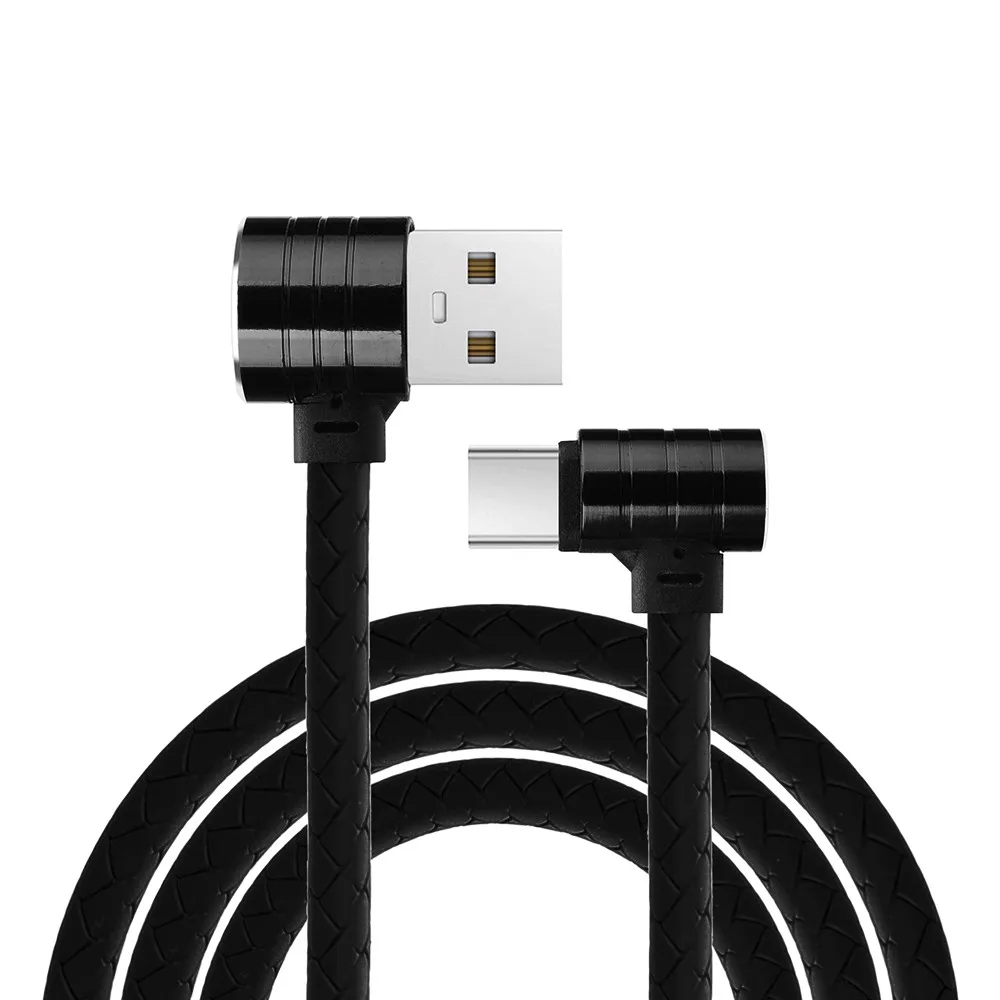 A L форма 90 градусов 1 м Micro usb type C Зарядка данных быстрое зарядное устройство для samsung S8 USB поддерживает скорость передачи данных до 10 Гбит/с 56 - Цвет: A