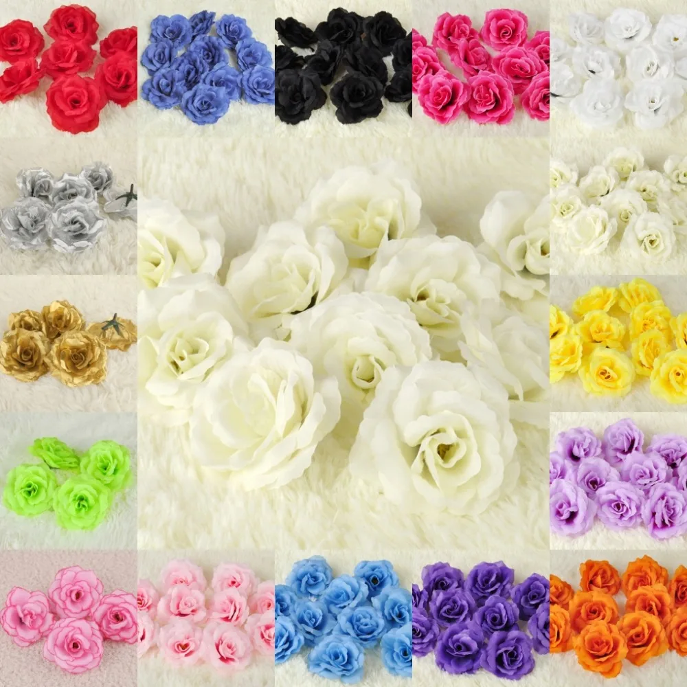 100 шт. искусственные шелковые цветы розы 7 см|artificial silk flowers|silk flowersflowers for |