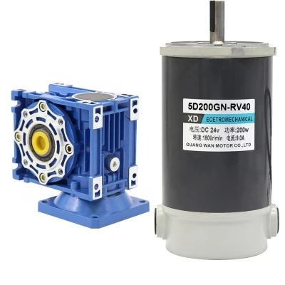 Двигатель постоянного тока RV40 турбинный мотор редуктор 12V24V двухступенчатый 120 Вт