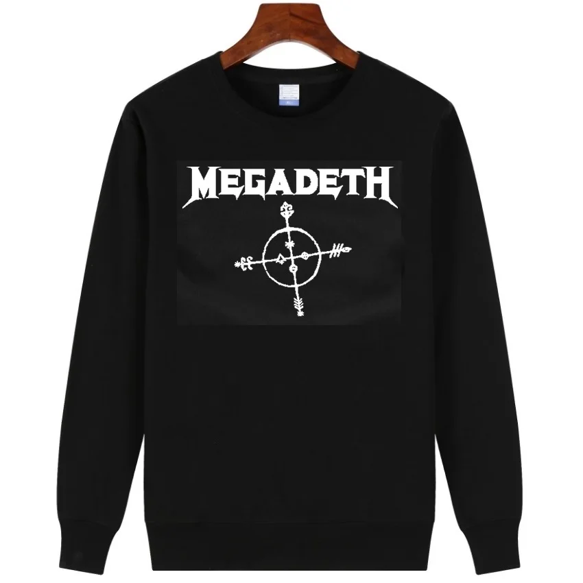 Рок-Группы Megadeth Круглый воротник с капюшоном thrash metal Metallica толстовка мужская и