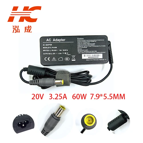 

7.9*5.5mm 20V 65W 3.25A AC Adapter Power Supply for IBM (Lenovo) X200 X300 R400 R500 T410 T410S T510 SL510 L410 L420 Charger