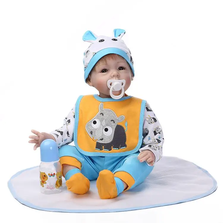 

22" 55cm Soft Cotton Body Lifelike Reborn Baby Girl Dolls Silicone Vinyl Handmade Bebe Reborn Doll Children Birhday Gifts