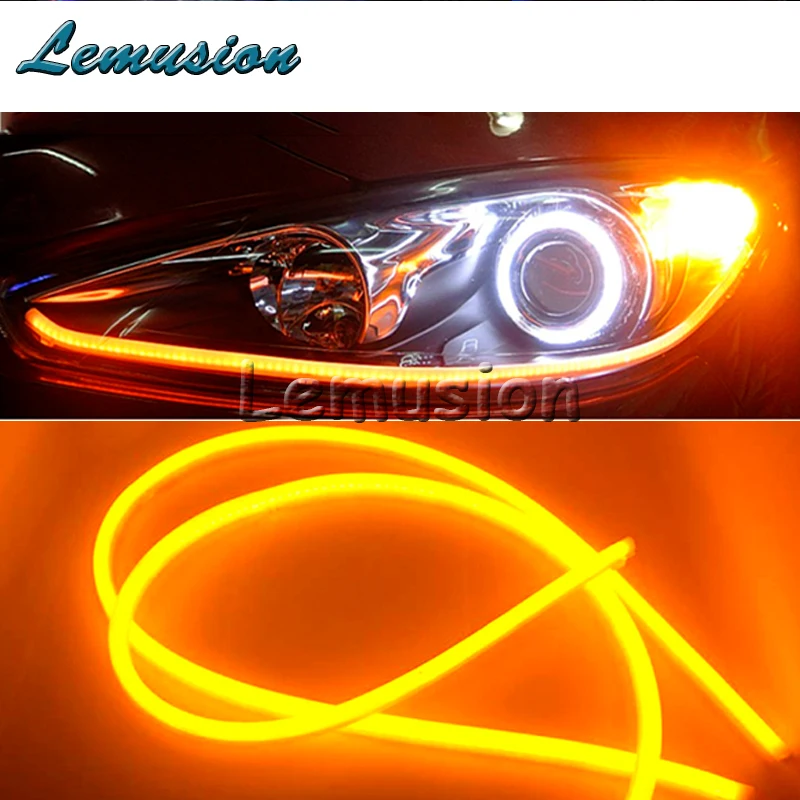 Автомобильный Стайлинг гибкий светодиодный фонарь DRL 60 см для Hyundai Solaris Tucson 2016 I30 - Фото №1