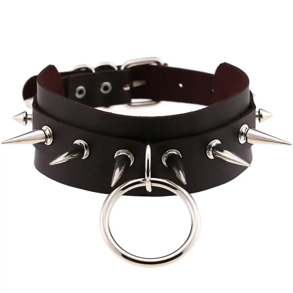 dark brown DIEZI Harajuku мужские и женские круглые ожерелья с кисточкой из цепочки Золотой Металл Готический Чокер Воротник Ожерелье для вечерние украшения Аниме жгут - Окраска металла: dark brown
