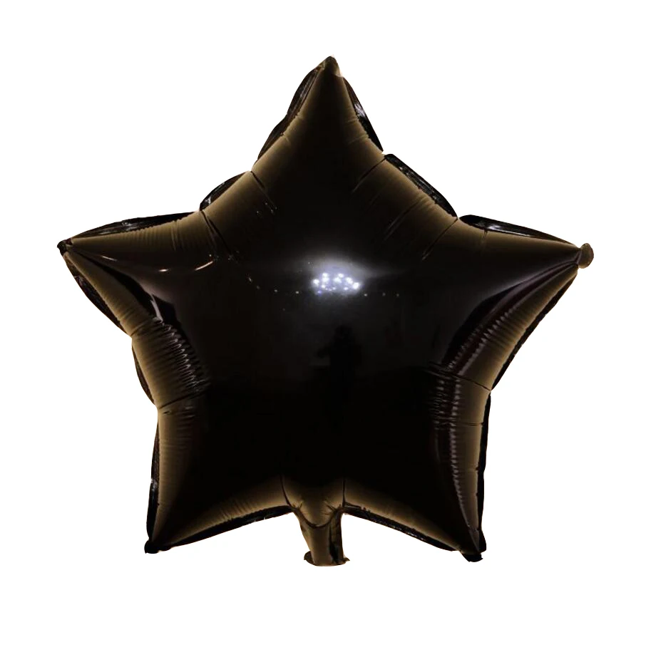 black star 1 шт сердце и звезда 18 дюймов красочные фольгированные шары воздушные гелиевые глянцевые металлические цвета воздушные шары "сделай сам" для украшения дня рождения/свадьбы - Цвет: black star