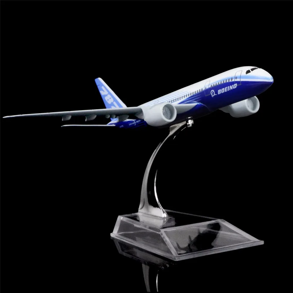 1: 400 16 см оригинальная модель Boeing 787 металлическая самолета украшение офиса