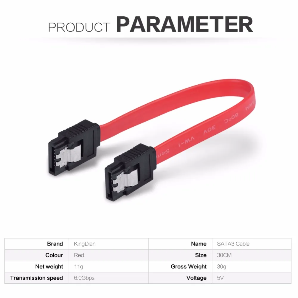 (5 шт.) KingDian SATA3 6 ГБ/сек. SSD передачи данных прямые Кабели SATA 7 контактный кабель
