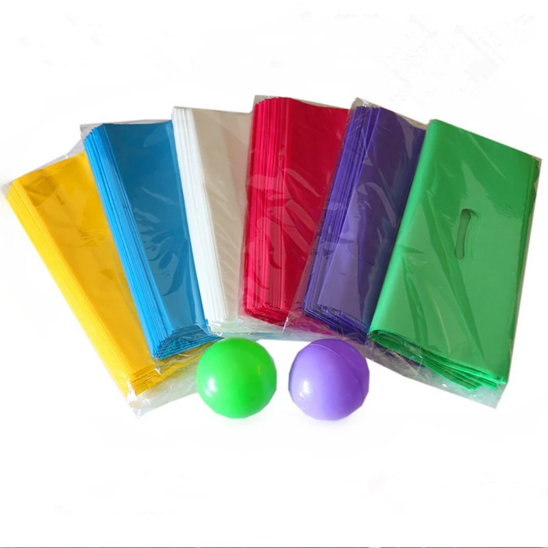 50pcs/lot 45*35+5cm(17.72*13.38'')custom gift bags Plastic Shopping Bags wholesale with Handle promotion Packing Bag | Дом и сад