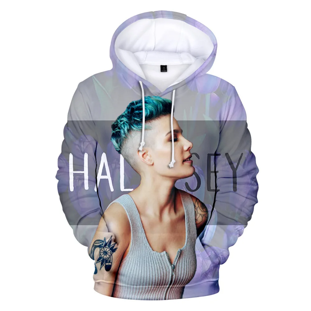 

Aikooki New Fashion singer Halsey 3D Hoodies Men/Women Popular Casual Sweatshirts 3D Print Halsey Personality Hip Hop Hoodie