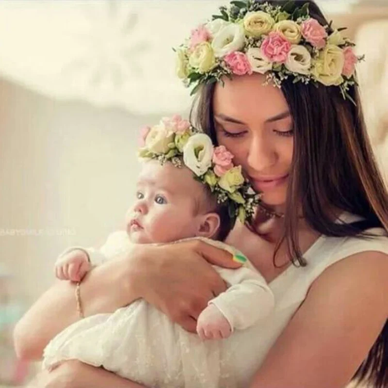 Ободок для волос Мама и я ободок с цветами аксессуар 2020|newborn headband|flower headbandhair band