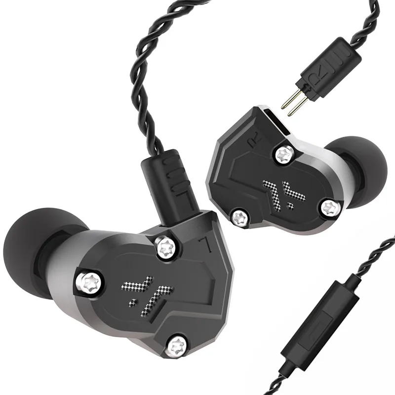 black with mic Revonext QT3s 2DD+ 2BA гибридные наушники-вкладыши HIFI DJ Monito, спортивные наушники для бега, наушники, гарнитура, вкладыши, обновление для QT2 - Цвет: black with mic