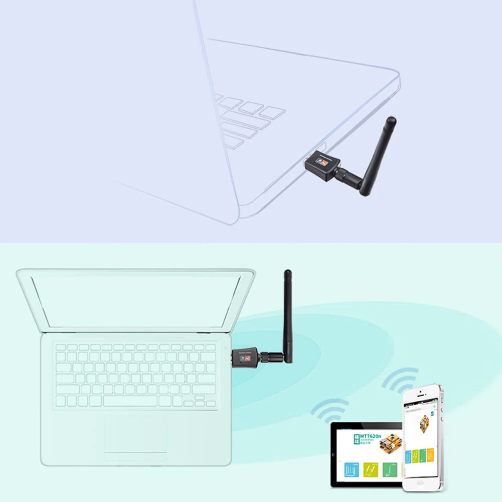 USB Wi Fi адаптер 600 Мбит/с 802.11AC 5 ГГц|usb network card|network card5ghz usb wifi |