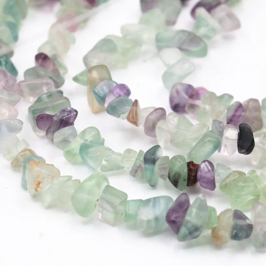 

Natural Stone Fluorite Crystal Jaspers Freeform 5-7mm Irregular Chip Gravel Loose Beads for Jewelry Making DIY Finding 80cm A419