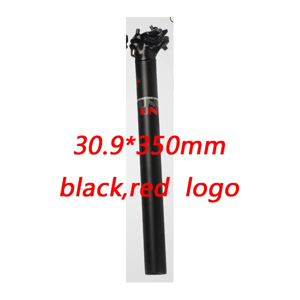 309 black red logo UNO сверхлегкий MTB горный велосипедный Подседельный штырь для горного велосипеда трубка Алюминий стойка сиденья из сплава 27,2/30,9/31,6*350 мм - Цвет: 309 black red logo