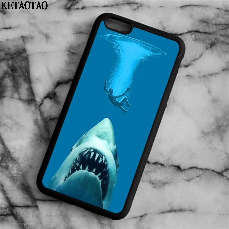 KETAOTAO Акулья пасть большое Белое море океан телефон чехол s для iPhone 4 5C 5S 6S 7 8 Plus XR XS