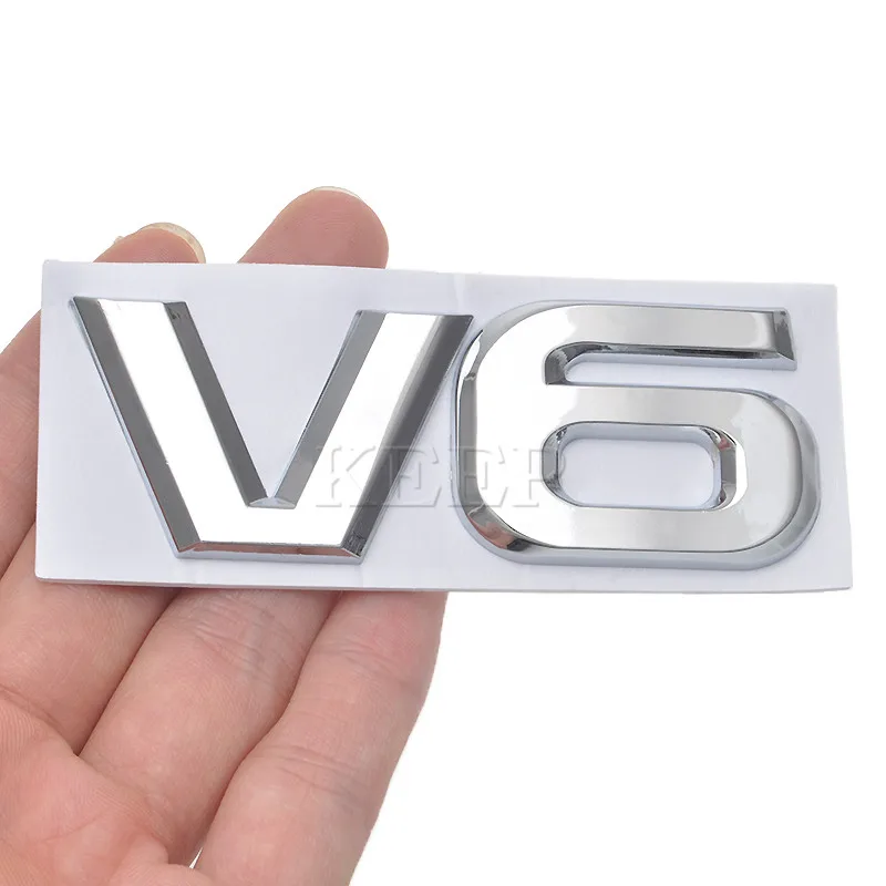 3D наклейка с логотипом автомобиля эмблема автомобильный значок для V6 Mercedes BMW Audi VW