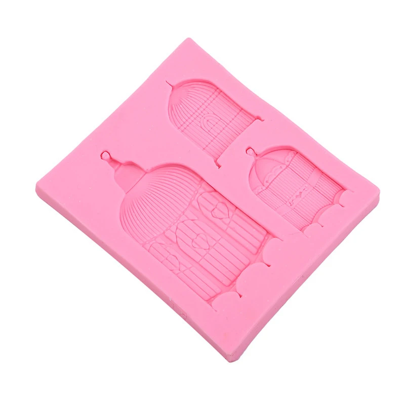 Розовые клетки для птиц форма формы шоколада печенья выпечки силиконовые