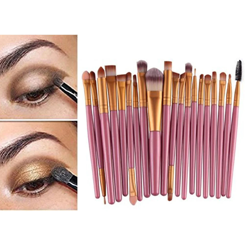 Шерстяной набор кистей для макияжа 20 шт теней век лица кисти инструментов