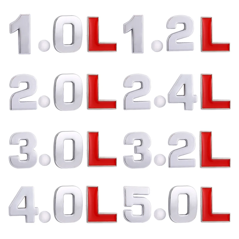 Metallicheskij 3d Znachok 1 4 1 5 1 6 1 8 2 0 2 2 2 4 2 5 2 8 L Avtomobilnyj Znachok Naklejka Na Zadnij Bagazhnik I Naklejka Dlya Audi A3 A5 A6 Bmw Honda Avtomobili I Motocikly Aliekspress