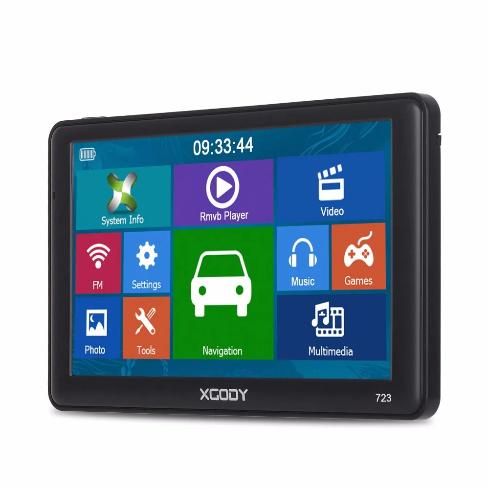 XGODY 7 дюймов gps навигация 256 Мб 8 Гб автомобильный Грузовик Sat Nav Навигатор Bluetooth Зонт Европа бесплатные карты Россия Navitel