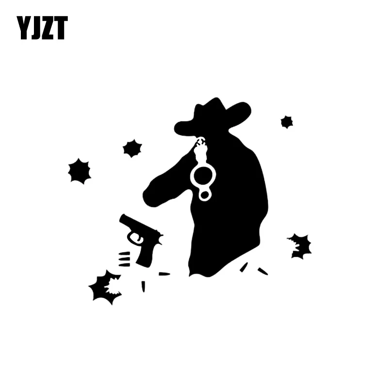 

YJZT 13,8*11,7 см Виниловая наклейка на автомобиль с изображением оружия и охоты, Высококачественные наклейки