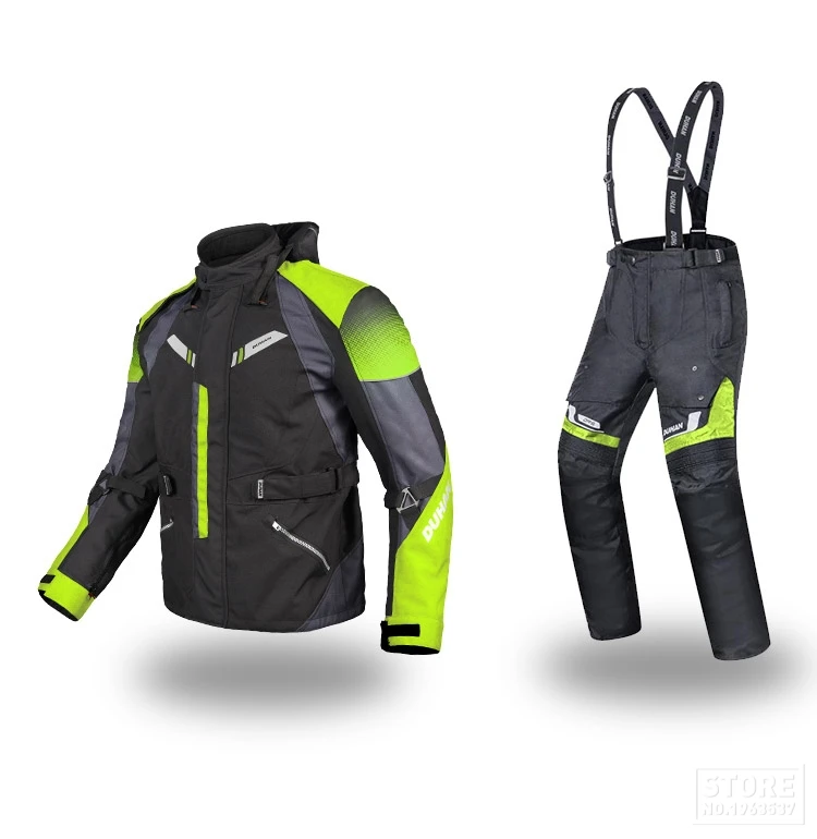 DUHAN Мужская мотоциклетная куртка Moto Touring одежда осень-зима костюм водонепроницаемый морозостойкий мотоциклетный штаны набор защитное снаряжение