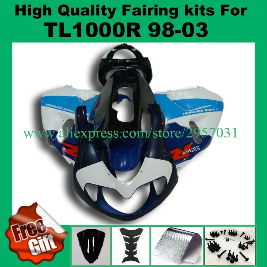 

Fairings for SUZUKI TL1000R 1998 1999 2000 2001 2002 2003 TL1000 R 98 99 00 01 02 03 Fairing kits Free windscreen + scxrews