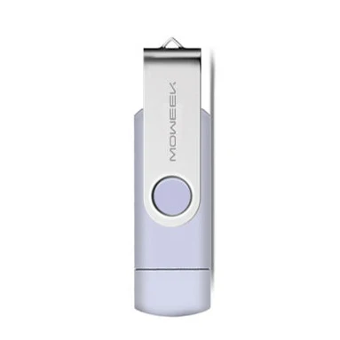 White Usb флеш-накопитель Moweek otg, 4 ГБ, 8 ГБ, 16 ГБ, флеш-накопитель, 32 ГБ, 64 ГБ, для мобильного телефона android, usb 2,0, флеш-карта памяти, usb флешка - Цвет: White