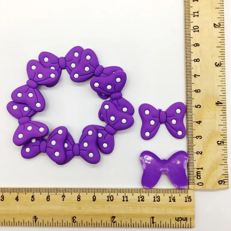 10 шт. в форме банта/сердца Flatback PVC DIY Craft Charms Fit Браслеты/гвоздь/чехол для