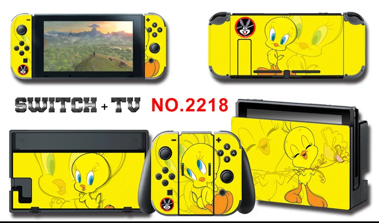 Для nintendo Switch Pain sticker консоль Dock Joy Con полное покрытие цветной бумажной кожи Закаленное стекло протектор экрана от 2000-2305