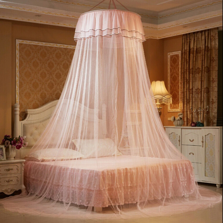 light pink Купол Принцесса Кровать Навес Москитная сетка ребенок играть занавес палатки для маленькой девочки комнаты - Цвет: light pink