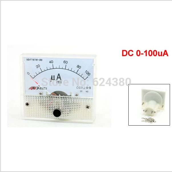 85C1 DC 50UA 100UA 200UA 300UA 500UA 85C1 амперметр постоянного тока аналоговая панель измерителя тока механический указатель Тип