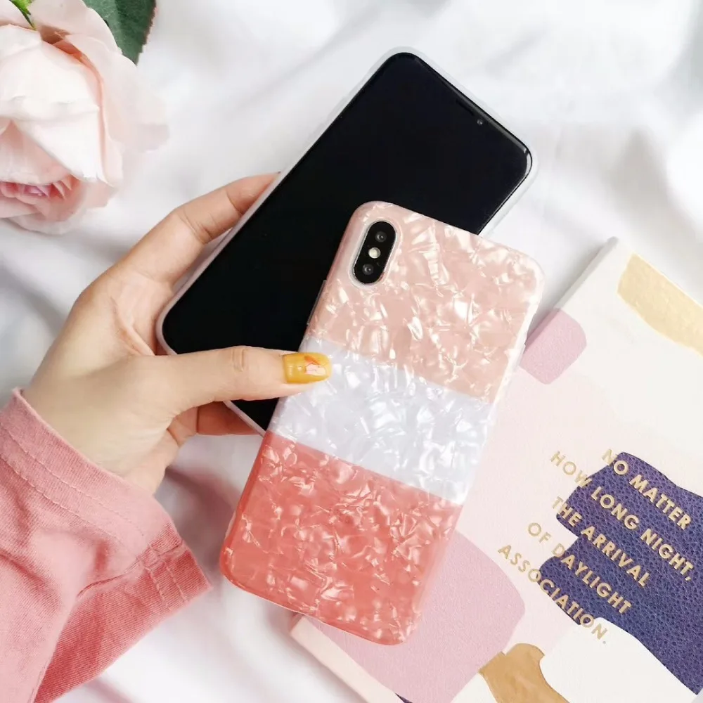 Градиент цвета с блестками чехол для телефона iphone XS Max X XR Глянцевая Мягкий