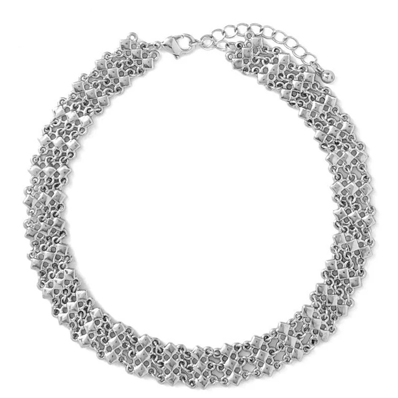 В богемном стиле многослойные площади звено Чокеры ожерелья для женщин Турецкая