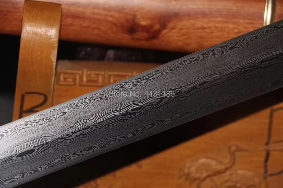 Китайский LongQuan полностью ручной работы Дамасская сталь двойной край острый Хан Тан кунгфу боевой меч Цзянь/медный фитинг/палисандр Сая