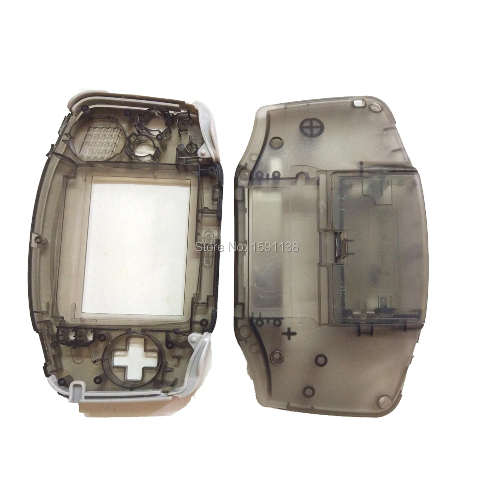 Новый прозрачный черный корпус с запасными частями для консоли GameBoyAdvance крышка