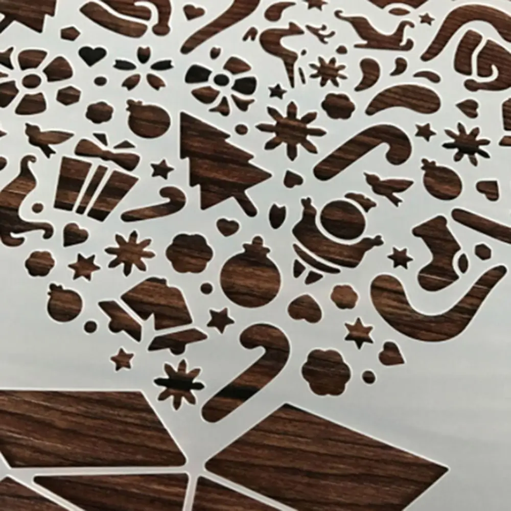 1 шт. Рождественский домик в форме сердца многоразовые трафареты аэрограф