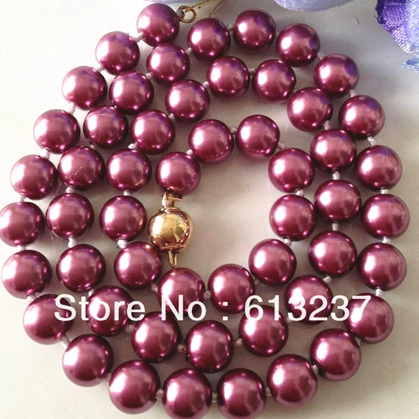 

Fashion women neckalce 16 style multicolor shell 8mm 10mm 12mm 14mm simulterd-pearl round beads strand chain jewelry 18inch B637