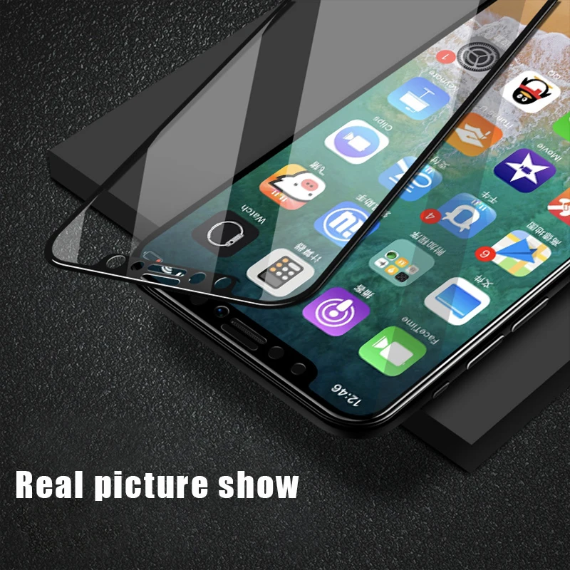 Misscase полное изогнутое 3D покрытие закаленное стекло 9h для iphone 7 8 плюс Стекло X 6 6s