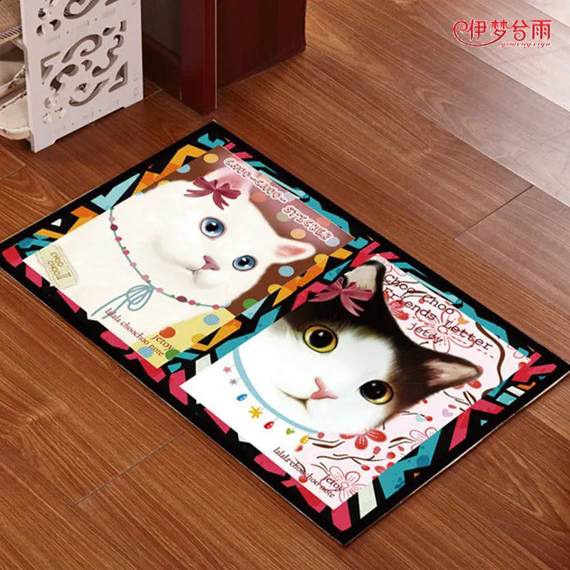 mei mei mao Нескользящий дверной коврик с 3D принтом, домашний декор, напольный коврик, кухонный коврик для туалета, мягкий коврик для ванной комнаты, спальни, коврик 40*60/50*80/60*90 - Цвет: mei mei mao