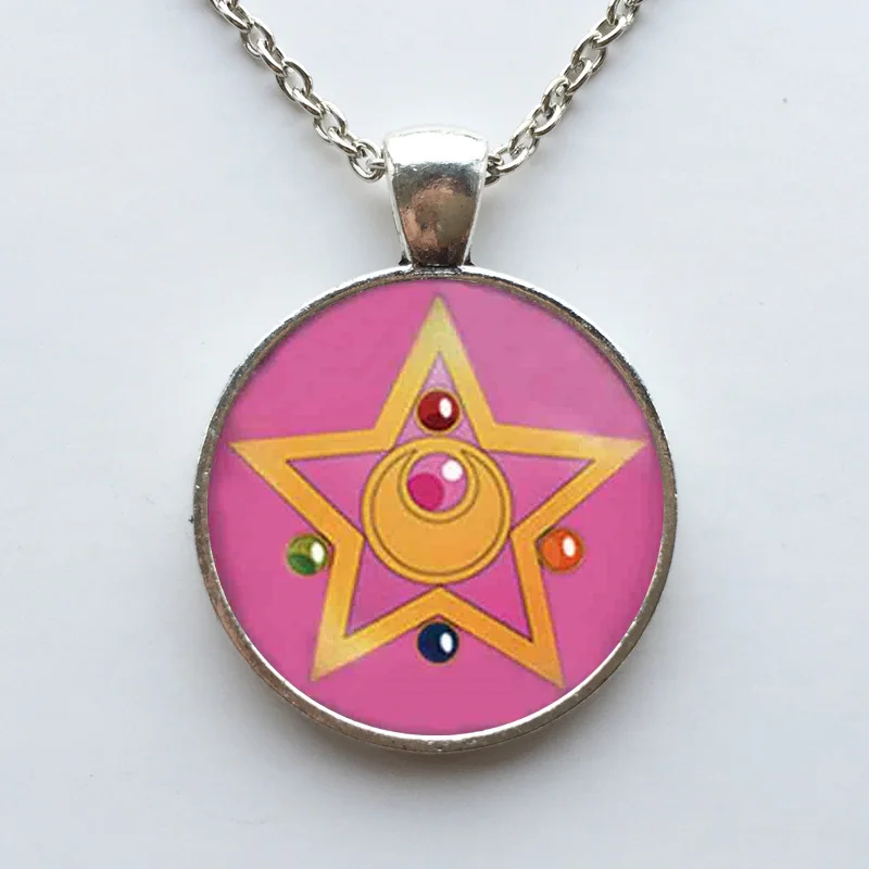 Оптовая продажа художественное стекло новинка подвеска в виде звезды Сейлор Мун