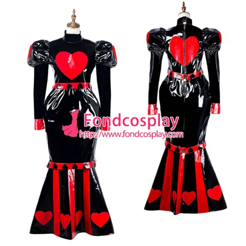 Горничная Сисси ПВХ платье Запираемая униформа косплей костюм на заказ [G2178]| |