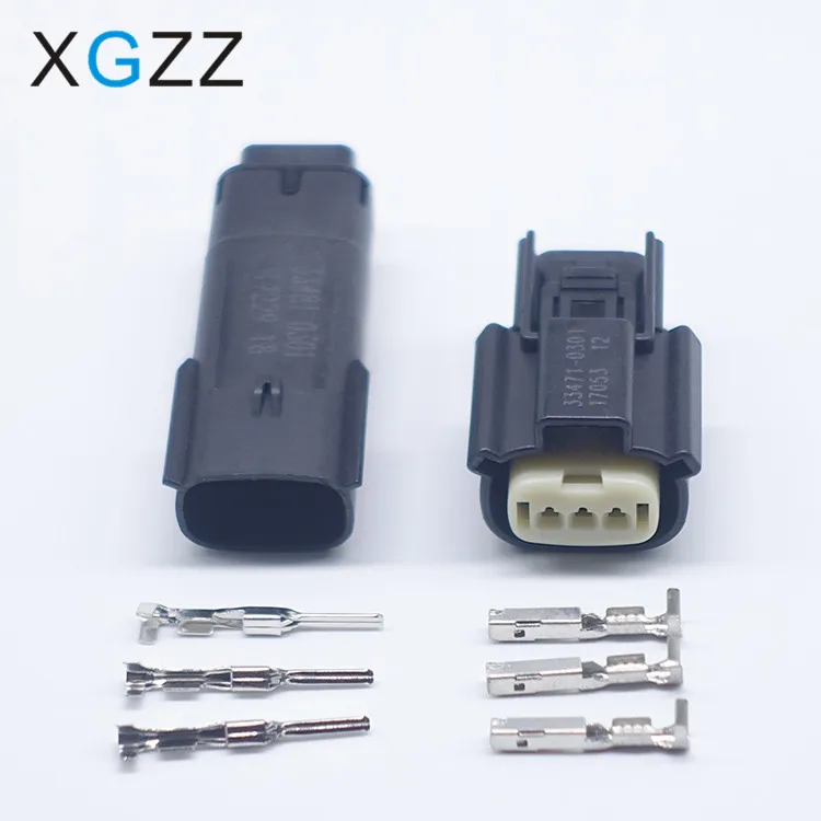 3 контактный автомобильный разъем для Molex 33471 0301 33481 0301|Кабели и коннекторы
